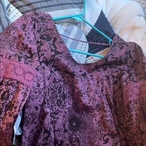 A purple printed dress